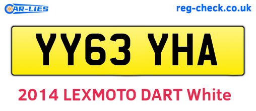 YY63YHA are the vehicle registration plates.