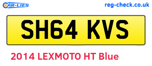 SH64KVS are the vehicle registration plates.