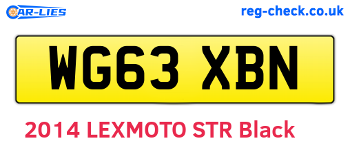 WG63XBN are the vehicle registration plates.