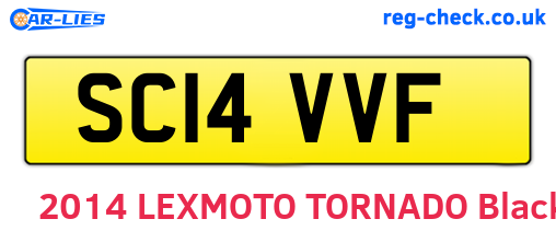 SC14VVF are the vehicle registration plates.