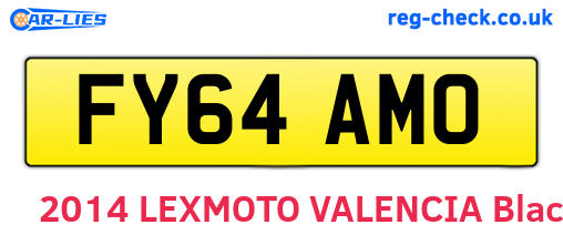 FY64AMO are the vehicle registration plates.