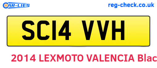 SC14VVH are the vehicle registration plates.