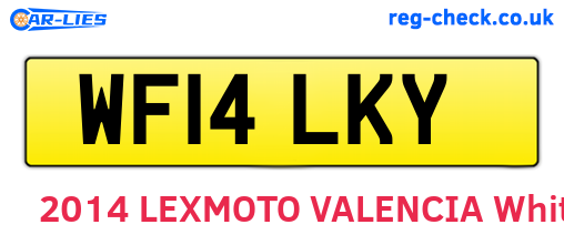 WF14LKY are the vehicle registration plates.
