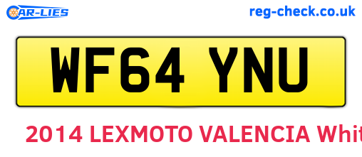 WF64YNU are the vehicle registration plates.