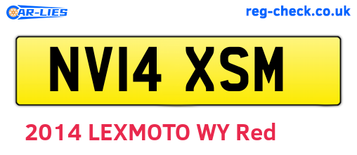 NV14XSM are the vehicle registration plates.