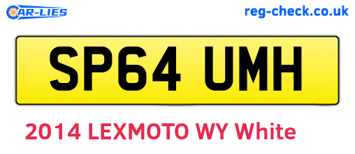 SP64UMH are the vehicle registration plates.