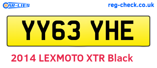 YY63YHE are the vehicle registration plates.