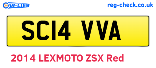 SC14VVA are the vehicle registration plates.