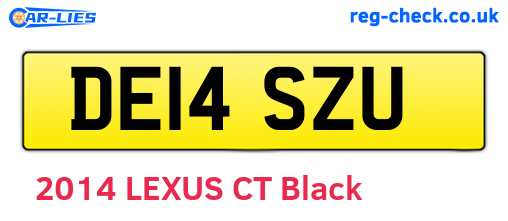 DE14SZU are the vehicle registration plates.