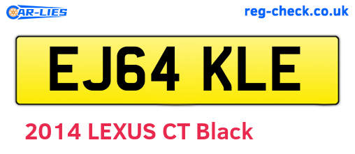 EJ64KLE are the vehicle registration plates.
