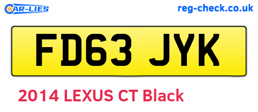 FD63JYK are the vehicle registration plates.