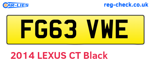 FG63VWE are the vehicle registration plates.