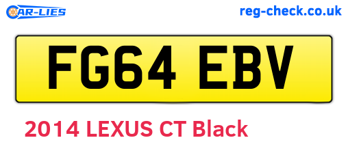 FG64EBV are the vehicle registration plates.