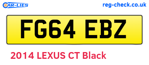 FG64EBZ are the vehicle registration plates.