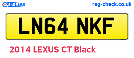 LN64NKF are the vehicle registration plates.