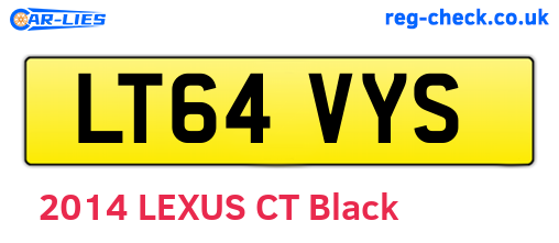 LT64VYS are the vehicle registration plates.