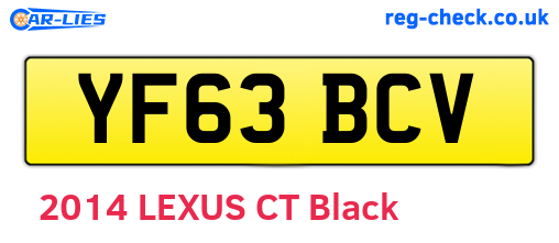 YF63BCV are the vehicle registration plates.