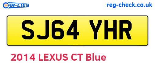 SJ64YHR are the vehicle registration plates.