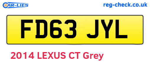 FD63JYL are the vehicle registration plates.