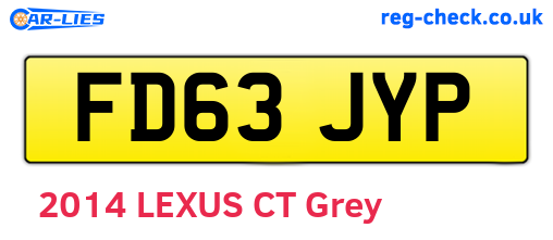FD63JYP are the vehicle registration plates.
