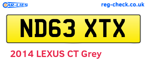 ND63XTX are the vehicle registration plates.