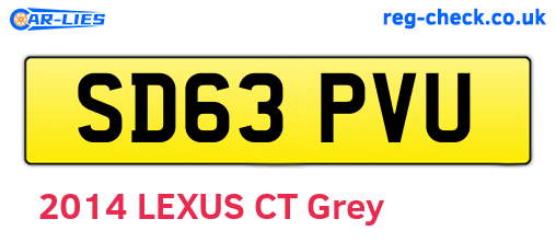 SD63PVU are the vehicle registration plates.