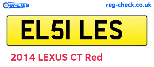 EL51LES are the vehicle registration plates.