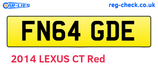 FN64GDE are the vehicle registration plates.
