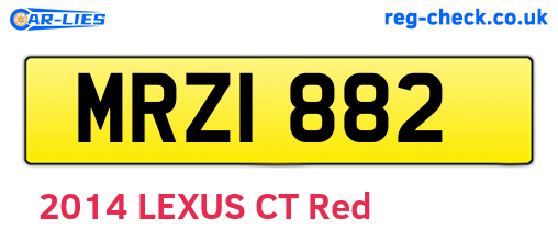 MRZ1882 are the vehicle registration plates.