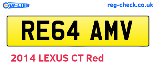RE64AMV are the vehicle registration plates.
