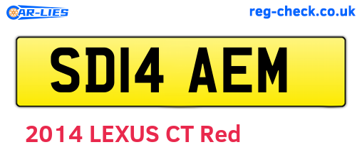 SD14AEM are the vehicle registration plates.