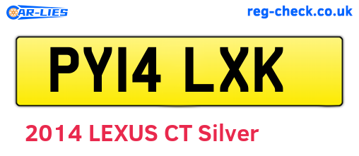 PY14LXK are the vehicle registration plates.