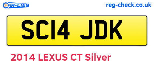 SC14JDK are the vehicle registration plates.