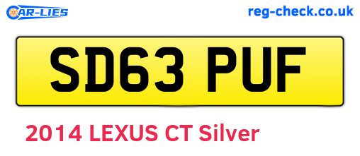 SD63PUF are the vehicle registration plates.