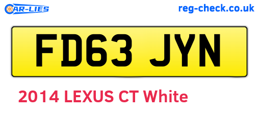 FD63JYN are the vehicle registration plates.