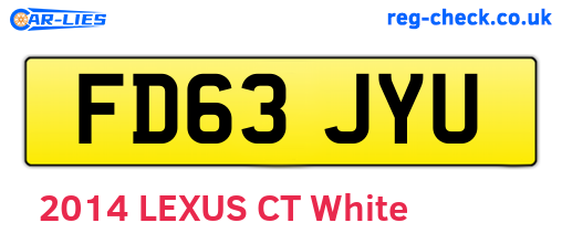 FD63JYU are the vehicle registration plates.