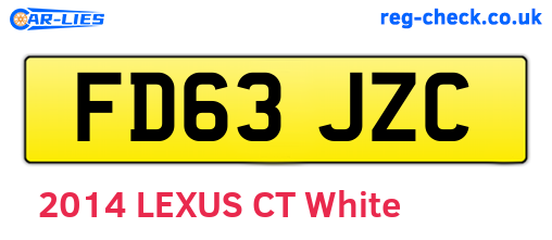 FD63JZC are the vehicle registration plates.