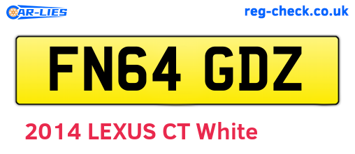 FN64GDZ are the vehicle registration plates.