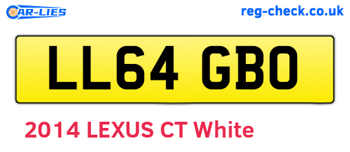 LL64GBO are the vehicle registration plates.