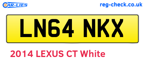 LN64NKX are the vehicle registration plates.