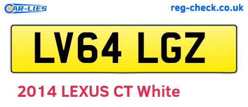 LV64LGZ are the vehicle registration plates.