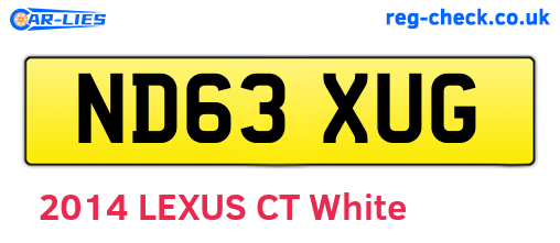 ND63XUG are the vehicle registration plates.