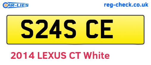 S24SCE are the vehicle registration plates.