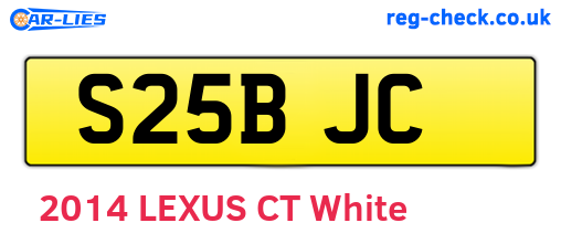 S25BJC are the vehicle registration plates.