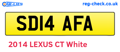 SD14AFA are the vehicle registration plates.