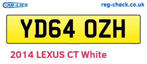 YD64OZH are the vehicle registration plates.