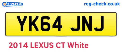 YK64JNJ are the vehicle registration plates.