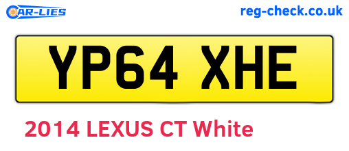 YP64XHE are the vehicle registration plates.