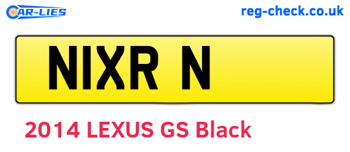 N1XRN are the vehicle registration plates.