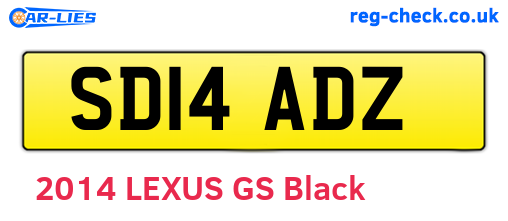 SD14ADZ are the vehicle registration plates.